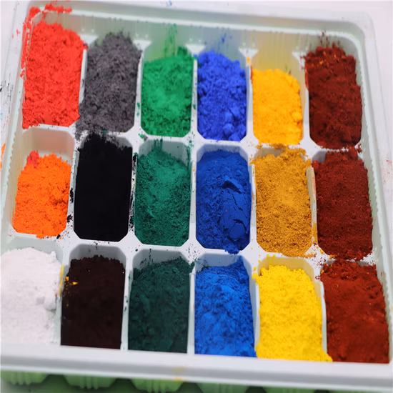 Colorful Synthetic Iron Oxide Red Yellow Black Pigment for Concrete Paving