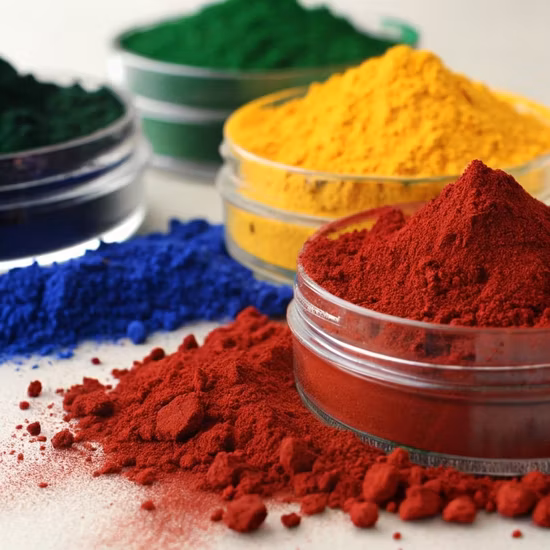 Polvo de pigmento inorgánico óxido de hierro rojo/negro/amarillo para construcción/hormigón y cemento